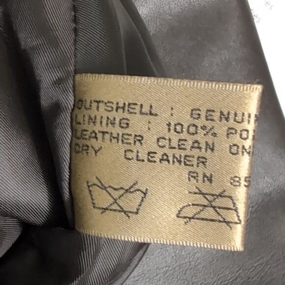 Rem Garson Brown Straight Leg Zipper High Rise Leather Pants Size 6 - Picture 9 of 14